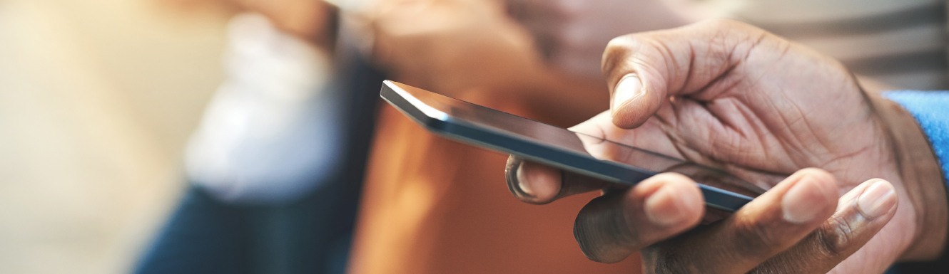 A man using a mobile phone