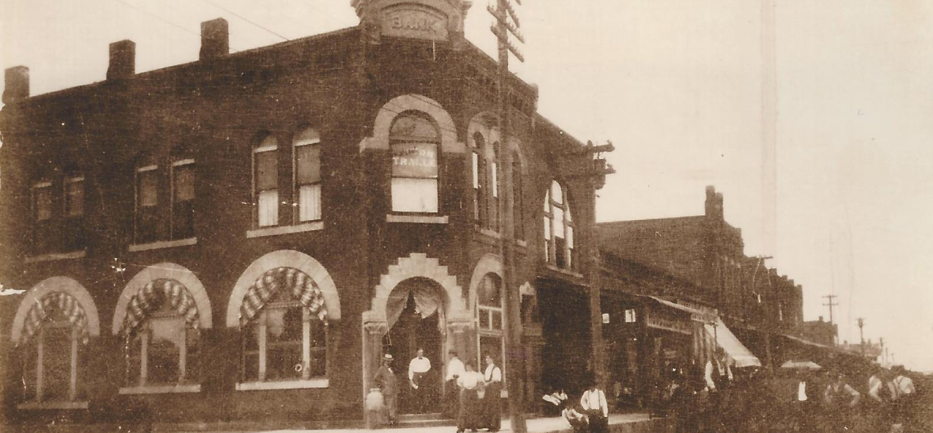 A historic photo of McClain Bank
